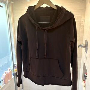 Frank & Eileen chocolate brown hooded sweatshirt, size S